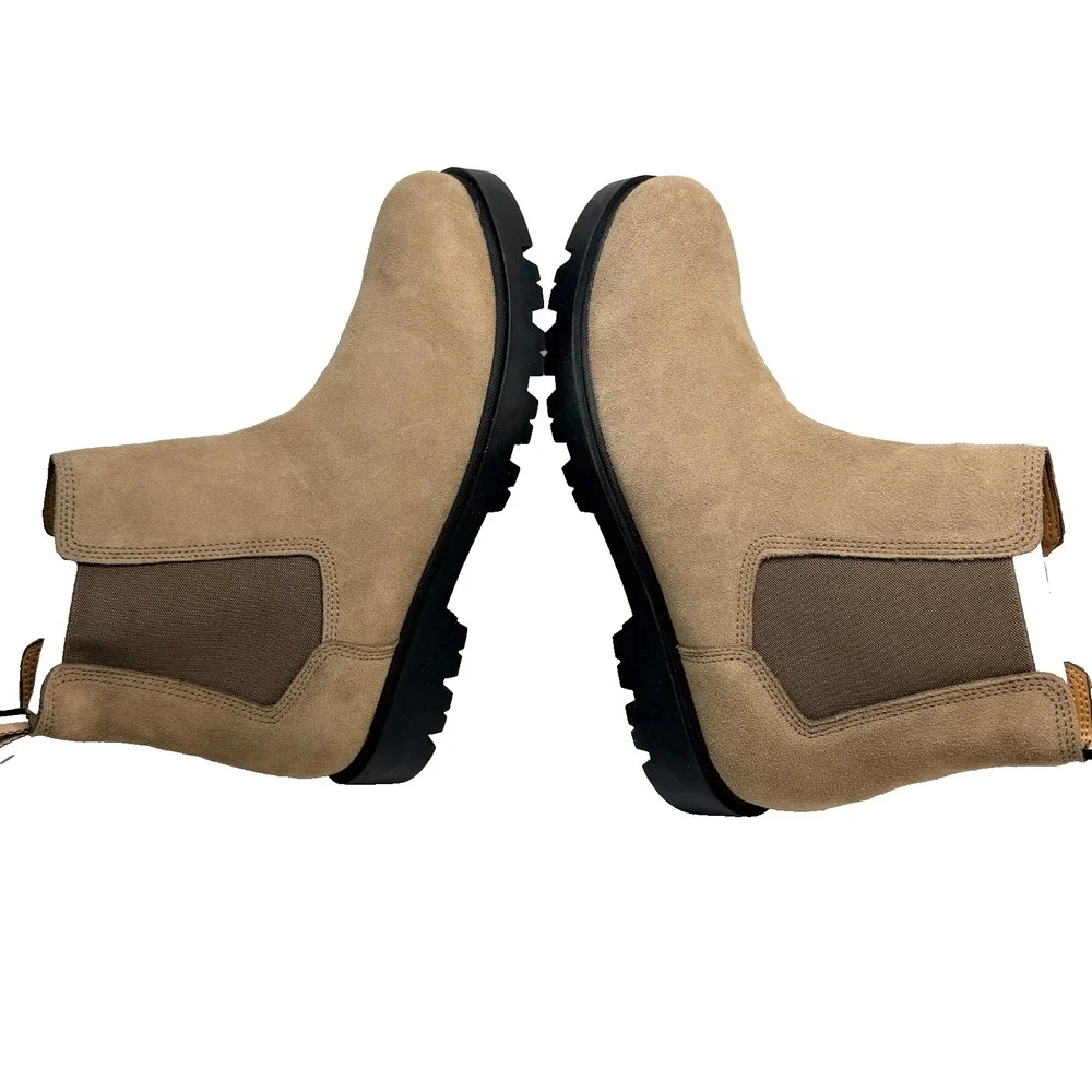 HUGO BOSS Adley Suede Chelsea Boots Men's Size 13 US / EU 46 Medium Beige NWOB